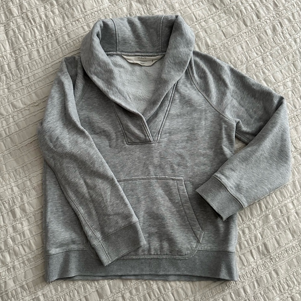Grey J. Crew Collared Sweatshirt
